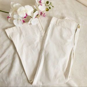 banana republic white wide leg pants